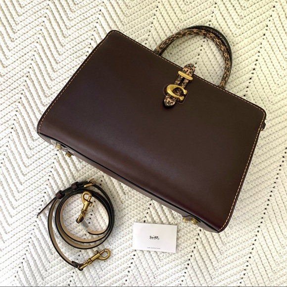 COACH 1941 Serra Colorblock Satchel Oxblood Multi - Picture 2 of 16